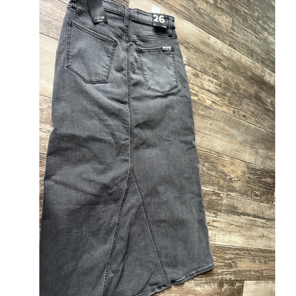 JOE'S JEANS A-LINE MAXI SKIRT IN FAYE BLACK SIZE 26 $208msrp - Picture 8 of 8